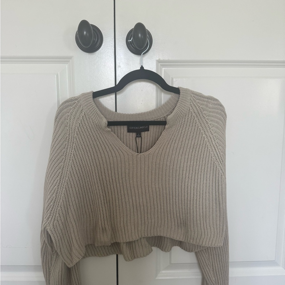 Cotton Candy LA Beige Sweater (S)